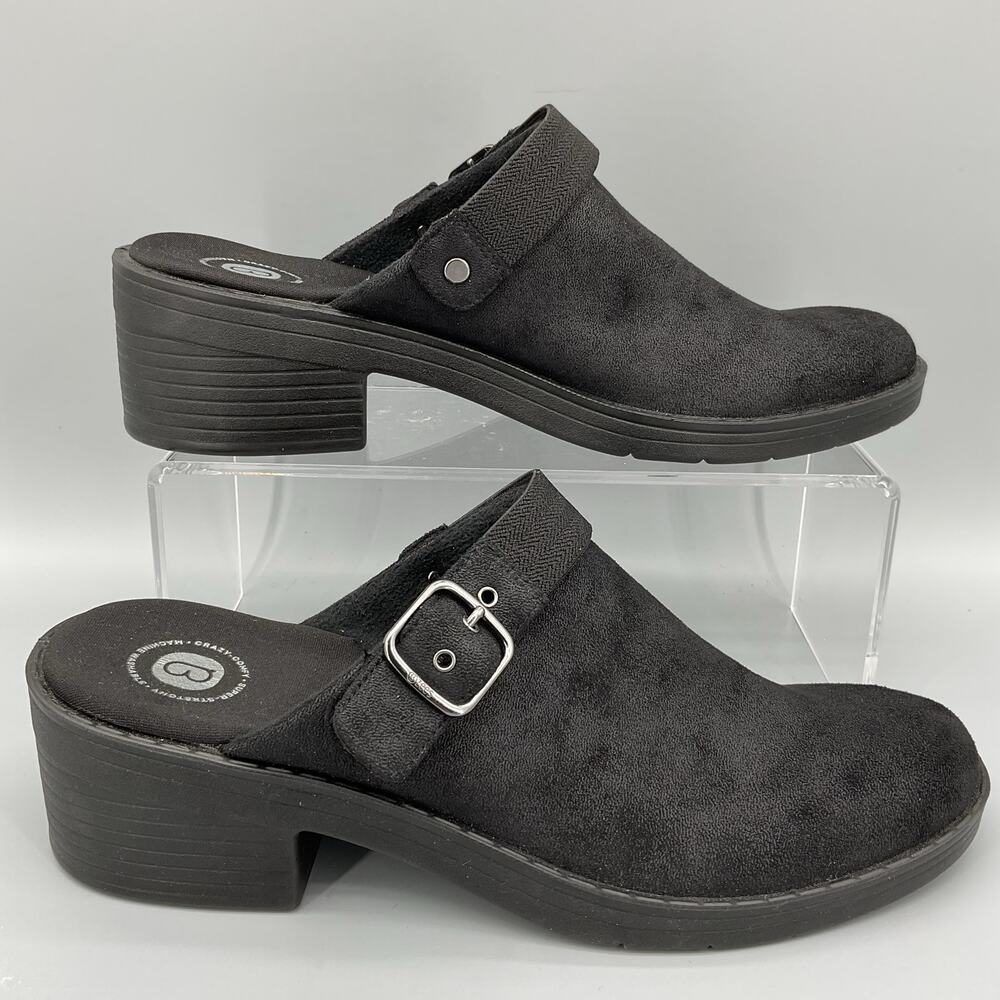 NEW Bzees Women’s Open book Machine Washable Clogs Black Size 9.5M
